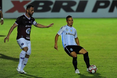 CAXIAS DO SUL, RS, BRASIL, 08/03/2020. SER Caxias x Grêmio, jogo atrasado, válido pela primeira rodada da primeira fase do Campeonato Gaúcho 2021 (Gauchão 2021) e realizado no estádio Centenário. (Porthus Junior/Agência RBS)<!-- NICAID(14760241) -->