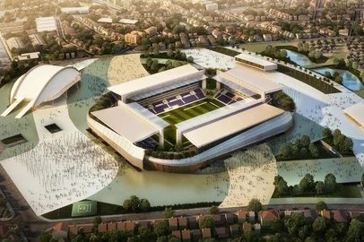 projeto da arena pantanal, em cuiabá, para a copa 2014<!-- NICAID(6963174) -->