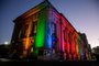 PORTO ALEGRE, RS, BRASIL - 28.06.2021 - Piratini iluminado com as cores da bandeira LGBTI para celebrar o Dia do Orgulho LGBTI. (Foto: Marco Favero/Agencia RBS)<!-- NICAID(14820308) -->