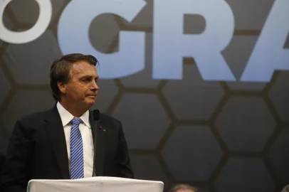 Presidente Jair Bolsonaro cumpre agenda oficial no RS e participa de evento sobre grafeno na Universidade de Caxias do Sul.Foto: Lauro Alves/Agência RBS<!-- NICAID(14830716) -->