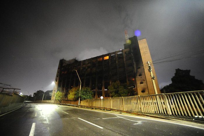 Prédio da Secretaria da Segurança Pública (SSP), em Porto Alegre, foi atingido por incêndio na quarta-feira