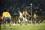 Jogo-treino da Seleção Brasileira de Futebol, no Estádio Beira-Rio, em julho de 1991.As partidas foram realizadas contra alguns times Gaúchos.Preparação para a Copa América.Técnico: Paulo Roberto Falcão.-#ENVELOPE: 105470<!-- NICAID(14827674) -->