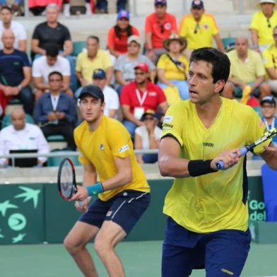 Marcelo Demoliner e Marcelo Melo disputam juntos o torneio de duplas masculinas da Olimpíada de Tóquio.<!-- NICAID(14841791) -->
