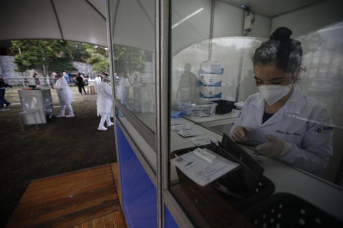 Com capacidade para 2.390 pessoas, a Casa NTX recebeu 556 para a realização do evento. Os testes para covid-19 foram realizados em tendas na área externa