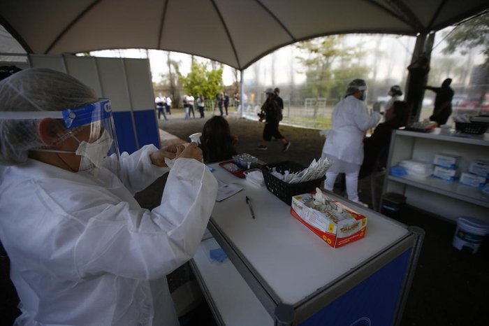 Com capacidade para 2.390 pessoas, a Casa NTX recebeu 556 para a realização do evento. Os testes para covid-19 foram realizados em tendas na área externa