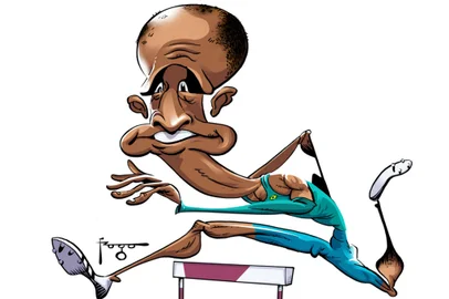 Caricatura do Alison dos Santos para as frases da semana, feito por Gilmar Fraga. (impresso)<!-- NICAID(14856449) -->