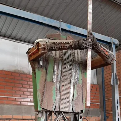 Estátua de Bolsonaro que está sendo construída em Passo Fundo<!-- NICAID(14860967) -->