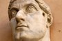 Constantinus. Head of the colossal statue of Constantine I, Musei Capitolini, Rome. Marble, Roman artwork, 313¿324 CE.<!-- NICAID(14873659) -->