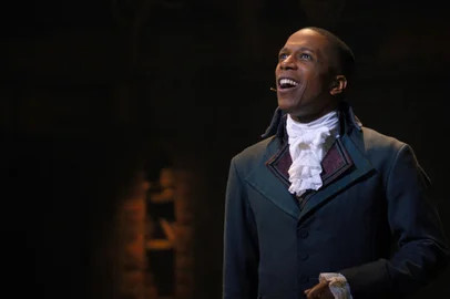 Lin-Manuel Miranda is Alexander Hamilton and Leslie Odom, Jr. is Aaron Burr in HAMILTON, the filmed version of the original Broadway production.<!-- NICAID(14668749) -->