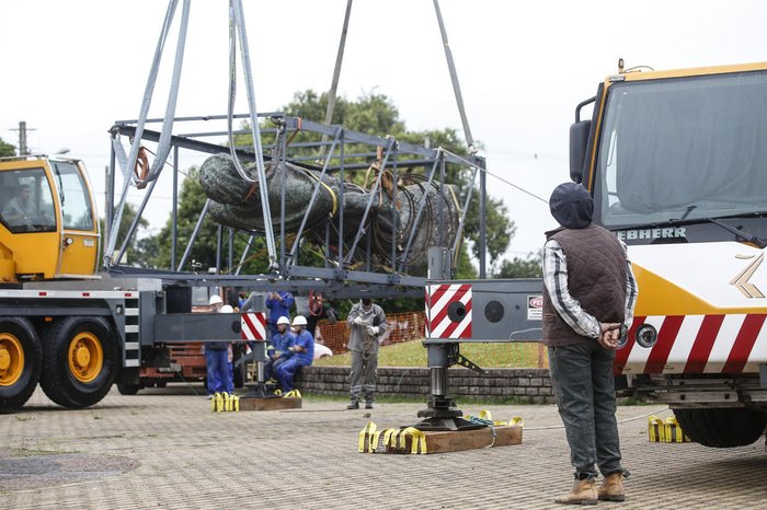 O monumento deve retornar ao seu sítio na Avenida dos Estados até o fim do ano
