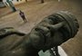 Restauro remove concreto interno do Laçador e monumento receberá "esqueleto" de aço