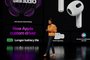 In this photo released by Apple, Apples Susmita Dutta showcases the third-generation AirPods featuring spatial audio during an online event unveiling new products at Apple Park in Cupertino, California on October 18, 2021. (Photo by Handout / Apple Inc. / AFP) / RESTRICTED TO EDITORIAL USE - MANDATORY CREDIT AFP PHOTO /HO/ Apple Inc.  - NO MARKETING - NO ADVERTISING CAMPAIGNS - DISTRIBUTED AS A SERVICE TO CLIENTSEditoria: FINLocal: CupertinoIndexador: HANDOUTSecao: economy (general)Fonte: Apple Inc.Fotógrafo: Handout<!-- NICAID(14918502) -->