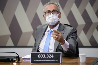 Renan Calheiros durante CPI da Covid