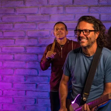 Trio Triângulo, formado por Duca, Guilherme e Cláudio.<!-- NICAID(14920328) -->
