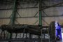 PORTO ALEGRE, RS, BRASIL - Fotografias do Monumento ao Laçador sendo restaurado. O Monumento está recebendo estrutura interna em aço inox, que dará maior sustentação devido à exposição ao tempo.Indexador: Jeff Botega<!-- NICAID(14928460) -->
