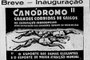 **A PEDIDO DE LEANDRO STAUDT**Propaganda das corridas de galgos no Parque da Redenção, em Porto Alegre, em novembro de 1935. FOTO: Jornal A Federação / Reprodução<!-- NICAID(14931379) -->