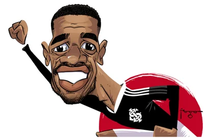 Caricatura do jogador TAISON  para a seção FRASES DA SEMANA em 19/11/2021. FOTO: Gilmar Fraga / Agência RBS ONLINE<!-- NICAID(14945400) -->