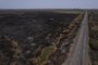 MAÇAMBARÁ, RS, BRASIL - 20.01.2022 - Reserva Ecológica São Donato, entre Maçambará e Itaqui, na fronteira do RS, sofre com a seca e os incêndios. Mil hecatres queimadas de uma área de 4 mil e 500 hectares. Agentes do SEMA contabilizam os estragos caudados pelas queimadas. (Foto: Jefferson Botega/Agencia RBS)<!-- NICAID(14995001) -->