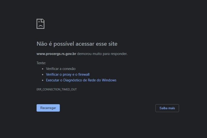 Site do Procergs / Reprodução