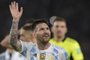 Argentinas Lionel Messi celebrates after the South American qualification football match for the FIFA World Cup Qatar 2022 between Argentina and Venezuela at La Bombonera stadium in Buenos Aires on March 25, 2022. (Photo by JUAN MABROMATA / AFP)Editoria: SPOLocal: Buenos AiresIndexador: JUAN MABROMATASecao: soccerFonte: AFPFotógrafo: STF<!-- NICAID(15052046) -->