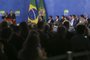 O presidente da RepÃºblica, Jair Bolsonaro, participa da cerimÃ´nia de despedida dos ministros de Estado que deixarÃ£o o governo para disputar as eleiÃ§Ãµes deste ano.<!-- NICAID(15056282) -->
