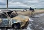 Duas pessoas morrem após carro pegar fogo em acidente na BR-290, na saída de Porto Alegre
