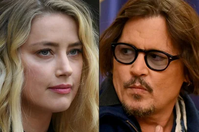 (COMBO) This combination of pictures created on April 11, 2022 showsUS actress Amber Heard in London, on July 28, 2020 and US actor Johnny Depp  in Belgrade on October 19, 2021. - Jury selection began on April 11, 2022 in the blockbuster defamation case about allegations of spousal abuse between Hollywood star Johnny Depp and his ex-wife, actress Amber Heard. (Photo by Daniel LEAL and Andrej ISAKOVIC / AFP)Editoria: CLJLocal: BelgradeIndexador: DANIEL LEALSecao: trialsFonte: AFPFotógrafo: STF<!-- NICAID(15067142) -->