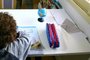 GRAVATAÍ - BRASIL -  Método do ensino domiciliar, a rotina de estudos de Lorenzo, nove anos, em casa. Ele conta com a ajuda dos pais e da irmã mais velha, que dão aulas para o garoto.(FOTO: LAURO ALVES)<!-- NICAID(14088561) -->
