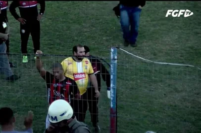 Imagens injúria Divisão de Acesso do Gauchão. Foto: FGFTV / Reprodução<!-- NICAID(15104979) -->