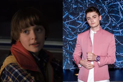Antes e depois do elenco de Stranger Things <!-- NICAID(15105315) -->