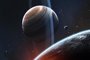 Júpiter e Saturno, planetas, astros, sistema solar. Foto: Vadimsadovski / stock.adobe.comFonte: 269396180<!-- NICAID(14673488) -->