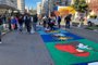 Tapetes de serragem colorem as ruas de Bento Gonçalves neste feriado de Corpus Christi.<!-- NICAID(15125817) -->
