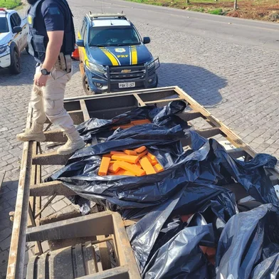 Caminhão com uma tonelada de maconha em fundo falso é apreendido pela Polícia Rodoviária Federal na Serra<!-- NICAID(15133974) -->