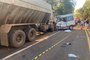Sarandi, RS, Brasil, 04/07/2022 - *EM BAIXA* Acidente envolvendo caminhão e van em Sarandi - Foto: Eduardo Cardozo/Rádio Minuano FM de Sarandi/Divulgação<!-- NICAID(15139297) -->
