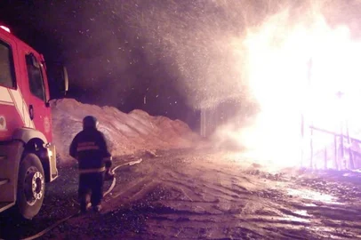 Incêndio atinge empresa às margens da BR-116 em Sentinela do Sul<!-- NICAID(15146632) -->