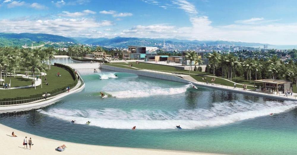 Clube com piscina de ondas de até três metros e 