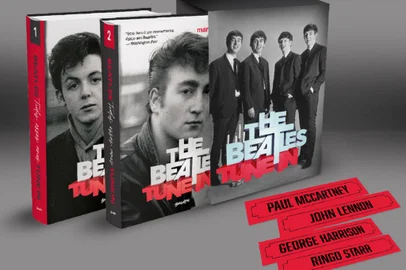 Belas Letras lança edição em português de The Beatles Tune In _ Todos esses anos, escrito por Mark LewisohnO lançamento da Belas Letras contempla edições para todos os tipos de fãs e bolsos. O maior deles é uma edição de colecionador com um box de luxo exclusivo e limitado para quem adquirir na pré-venda através de sua loja on-line: 2 livros em capa dura, ambos com sobrecapa, fitilho e acabamento especial como baixo relevo, totalizando 1317 páginas; 4 miniquadros dos Beatles, reproduzindo as icônicas imagens de Astrid Kirchherr; 4 marcadores de páginas; 1 box com acabamento especial do mesmo material com que é feita a capa dura.<!-- NICAID(15203776) -->