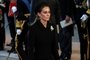 Katle Middleton, a princesa de Gales, esteve presente em cortejo fúnebre da rainha Elizabeth II, ocorrido em 14 de setembro de 2022.<!-- NICAID(15206746) -->