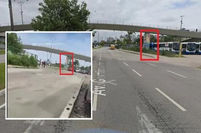Montagem / Redes Sociais e Google Street View Montagem / Redes Sociais e Google Street View