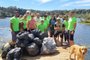 Associação Caxiense de Esporte Náutico retira lixo das margens da barragem durante abertura oficial da temporada de verão<!-- NICAID(15232877) -->