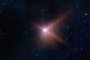Imagem do sistema duplo de estrelas Wolf-Rayet 140 (WR 140), obtido com o telescópio espacial James Webb.Essas estrelas só ficam com suas órbitas próximas a cada oito anos.<!-- NICAID(15234012) -->