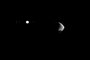 Eclipe da lua marciana Deimos com as luas de Júpiter: Europa, Ganimedes, Vulcânica e Calisto.<!-- NICAID(15237142) -->