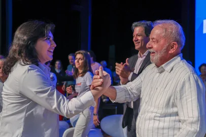 Lula, Alckmin e Haddad participam do Ato em Defesa da Democracia e do Brasil, organizado pelo Grupo Prerrogativas, no Teatro Tuca, em São Paulo. Marina Silva, Simone Tebet e personalidades políticas e artísticas estiveram presentes. Foto: Ricardo Stuckert<!-- NICAID(15245625) -->