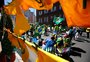 Manifestantes ocupam vias no Centro Histórico