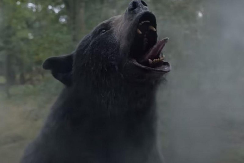 Frame do trailer do filme O Urso do Pó Branco, da Universal Pictures, sobre urso que ingere cocaína, que estreia em 2023<!-- NICAID(15282991) -->