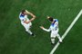 Englands forward #09 Harry Kane (L) celebrates with Englands forward #20 Phil Foden (R) scoring his teams second goal during the Qatar 2022 World Cup round of 16 football match between England and Senegal at the Al-Bayt Stadium in Al Khor, north of Doha on December 4, 2022. (Photo by Giuseppe CACACE / AFP)Editoria: SPOLocal: Al KhorIndexador: GIUSEPPE CACACESecao: soccerFonte: AFPFotógrafo: STF<!-- NICAID(15285502) -->