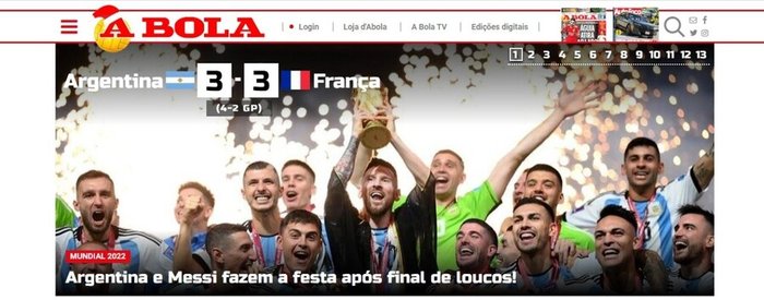 Reprodução / A Bola