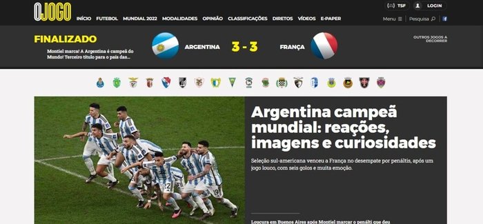 Reprodução / O Jogo