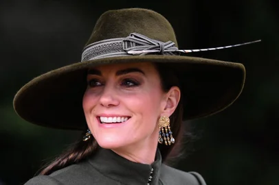 Kate Middleton no serviço de Natal 2022 da família real britânica