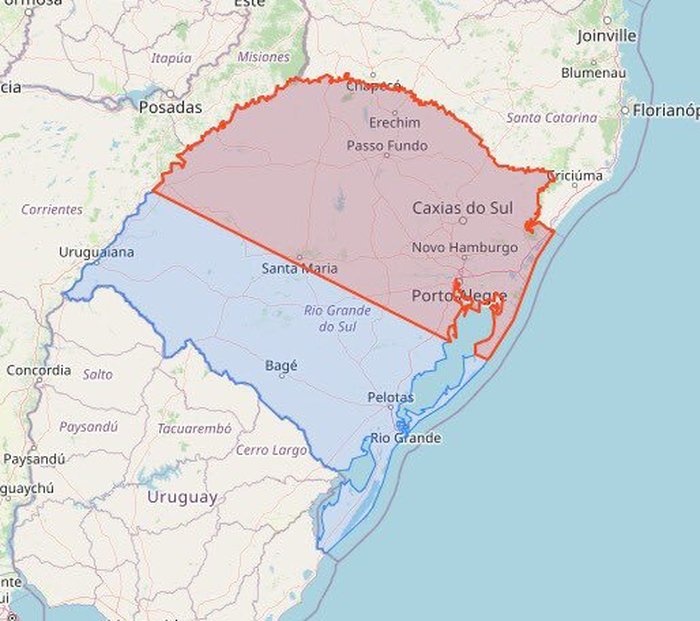 Reprodução / Defesa Civil do RS Reprodução / Defesa Civil do RS